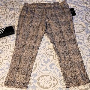 Slimsation Leopard Print Pants 22W Plus Size NWT Black Tan Stretch Flat Front